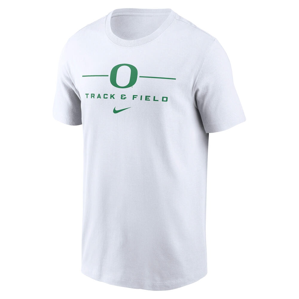 Classic Oregon O, Nike, White, Crew Neck, Men, Track & Field, T-Shirt, 943084